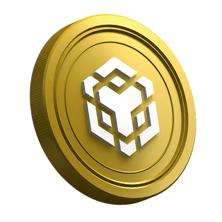 Moneda de Binance BNB, criptomoneda ubicada en la página de guía para nuevos traders